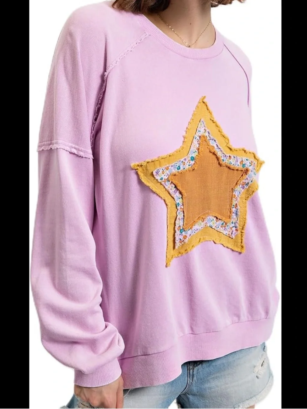 Easel star patchwork pullover - Picture 1 of 4